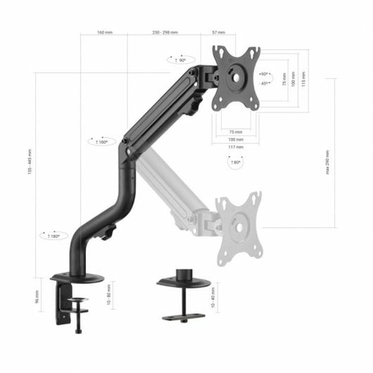TV-fäste Aisens DT32TSR-139 17" 32" 8 kg - 3