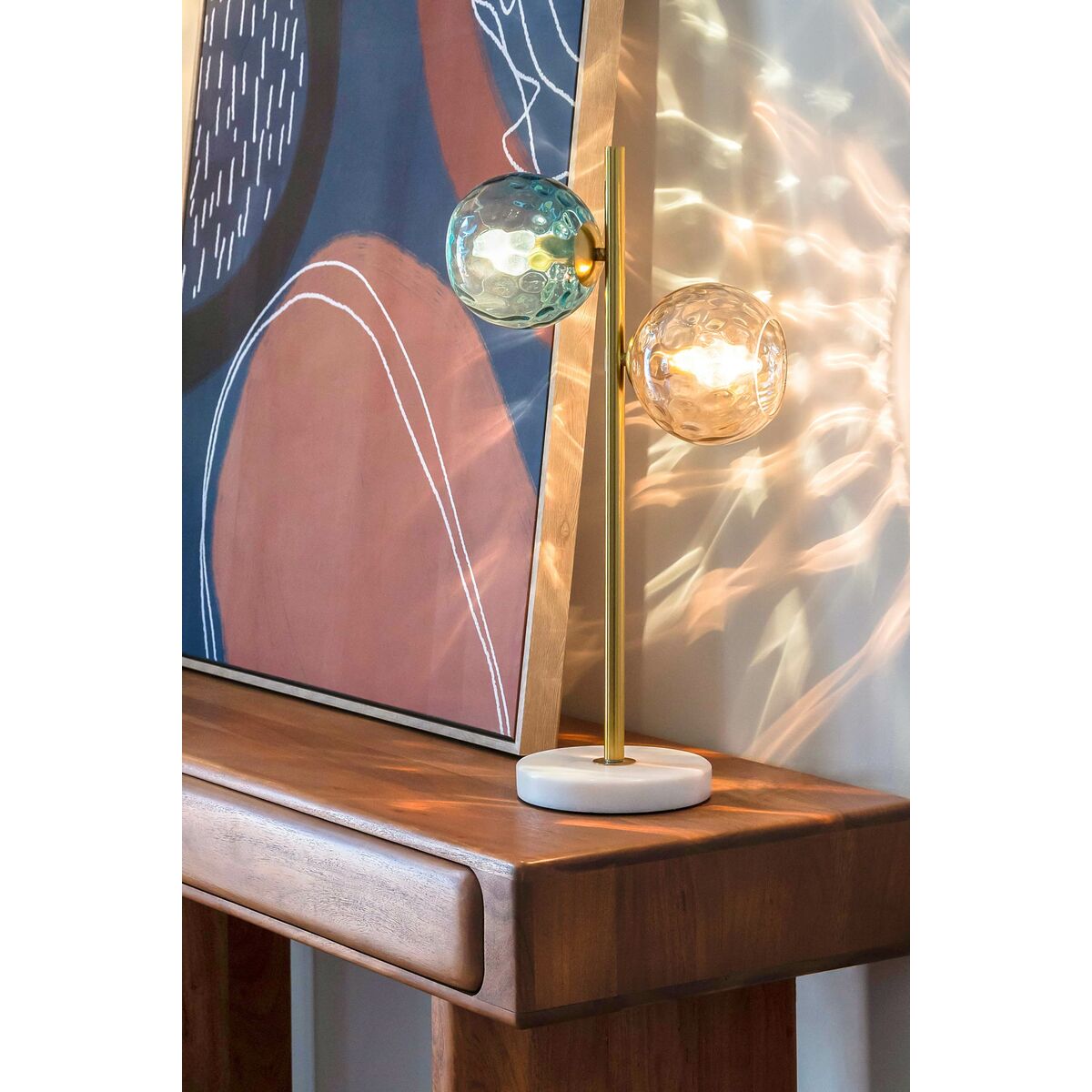 Bordslampa Home ESPRIT Silvrig 40 W 220 V