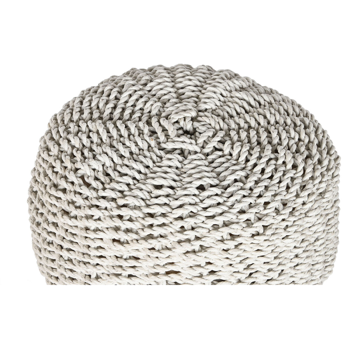 Sittpall Home ESPRIT Vit Naturell Teak Fibrer 32 x 32 x 75 cm - 4