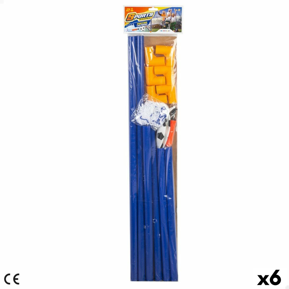 Fotbollsmål Colorbaby 92 x 63 x 55 cm (6 antal) - 6