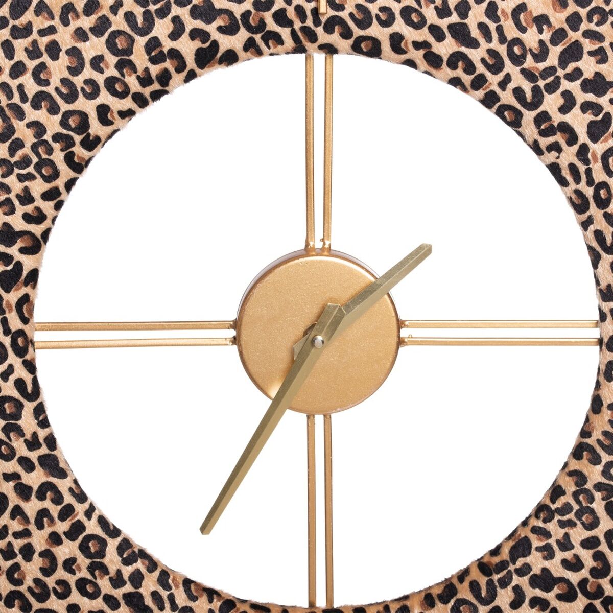 Väggklocka 48 x 3,5 x 48 cm Syntetmaterial Metall Leopard - 3