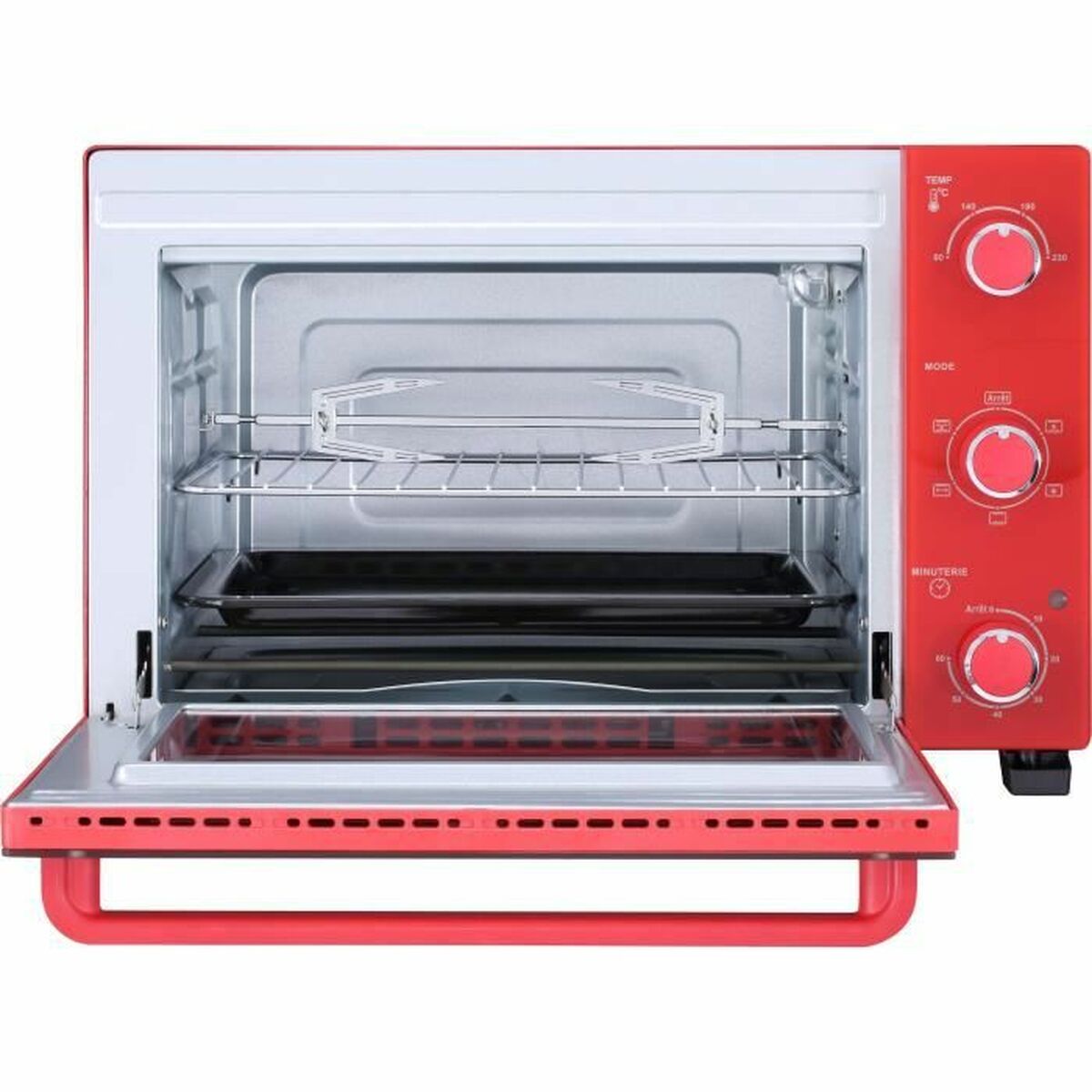 Elektrisk Mini-ugn Continental Edison CEMF35R Röd 35 L - 8