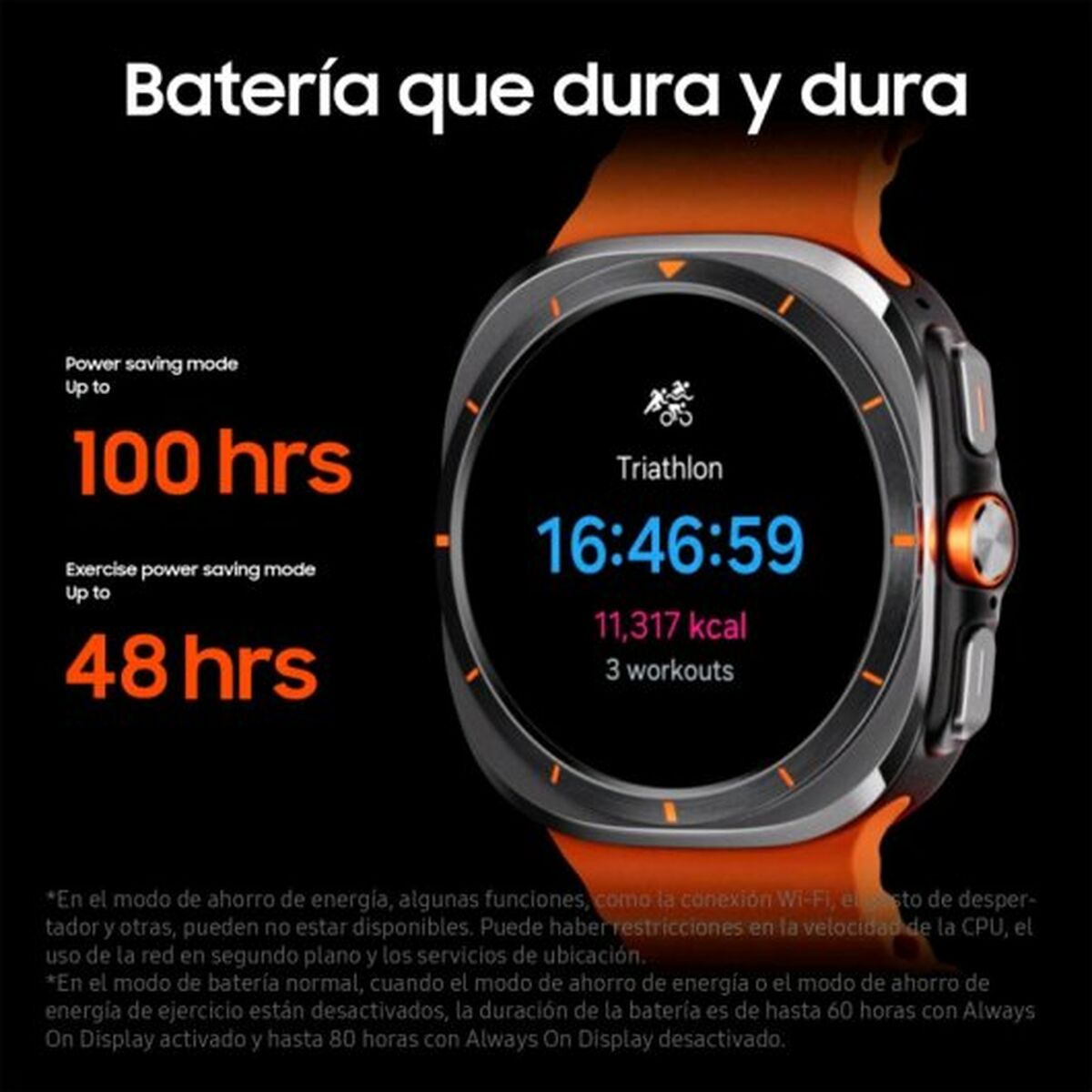 Smartklocka Samsung Galaxy Watch Ultra 4G Grå Orange Mörkgrå - 2