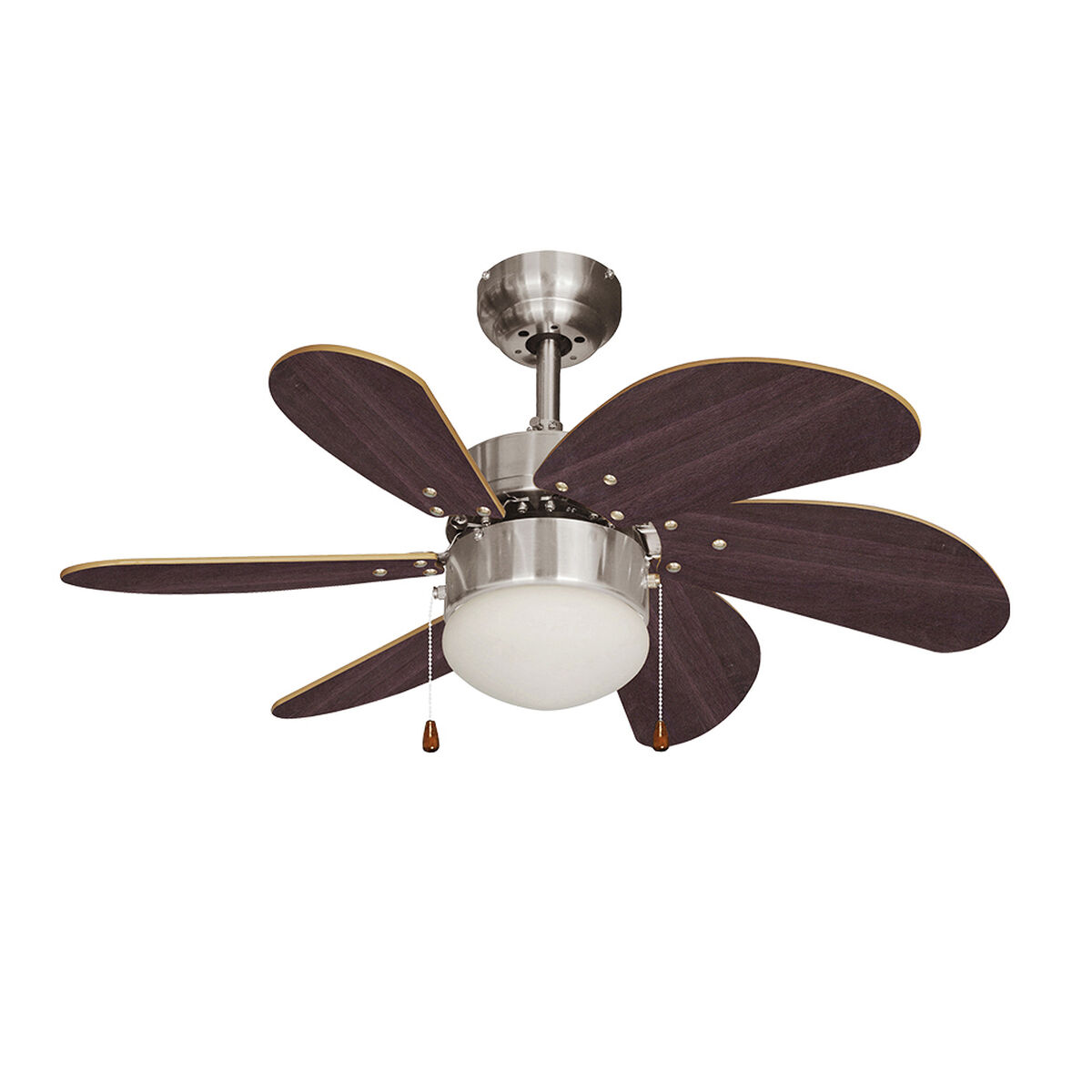 Takfläkt med belysning EDM 33984 Aral Wengue ickel 50 W - 3