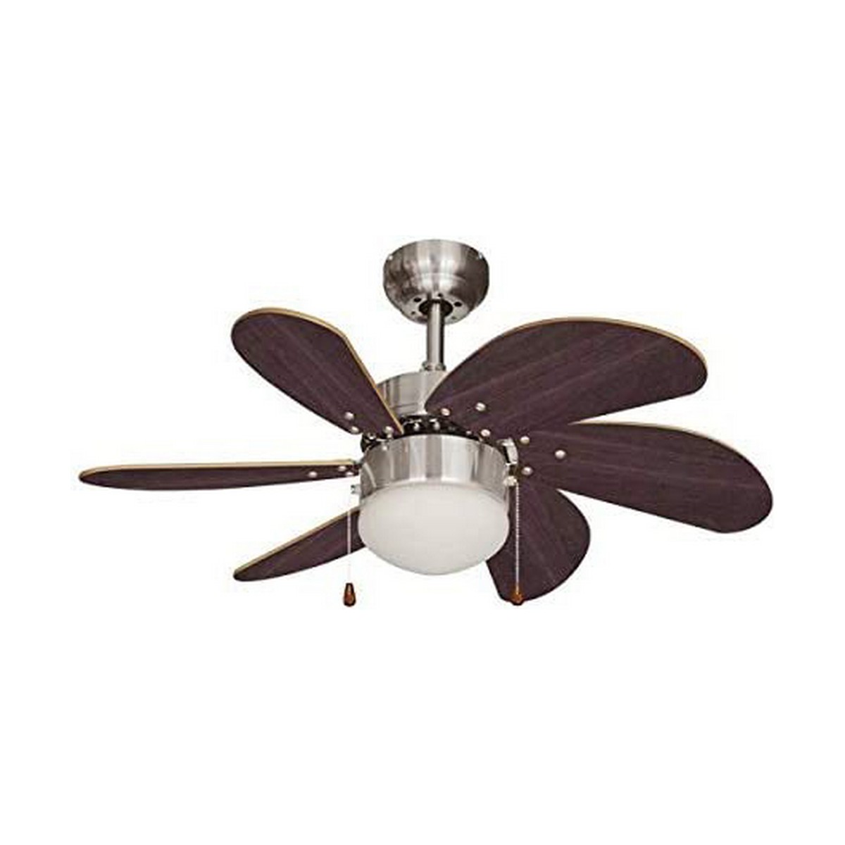 Takfläkt med belysning EDM 33984 Aral Wengue ickel 50 W