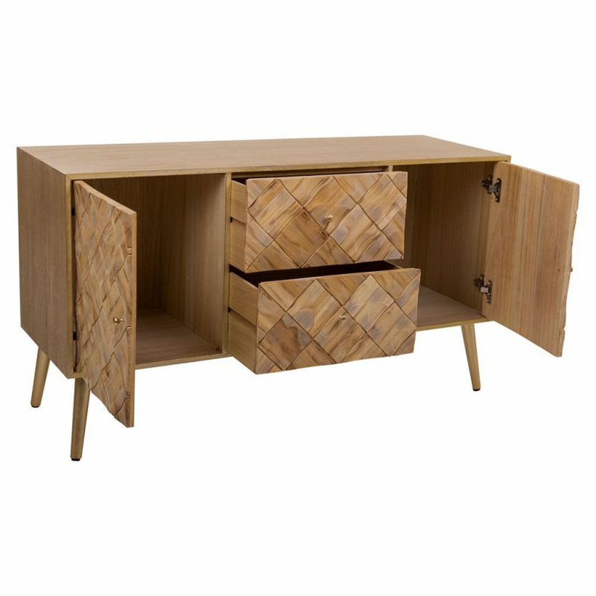Kommod Alexandra House Living Brun Paulowniaträ 41 x 65 x 118 cm - 3