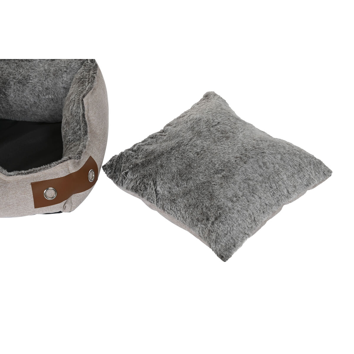 Säng för husdjur DKD Home Decor Brun Beige Marinblå 60 x 60 x 20 cm - 2