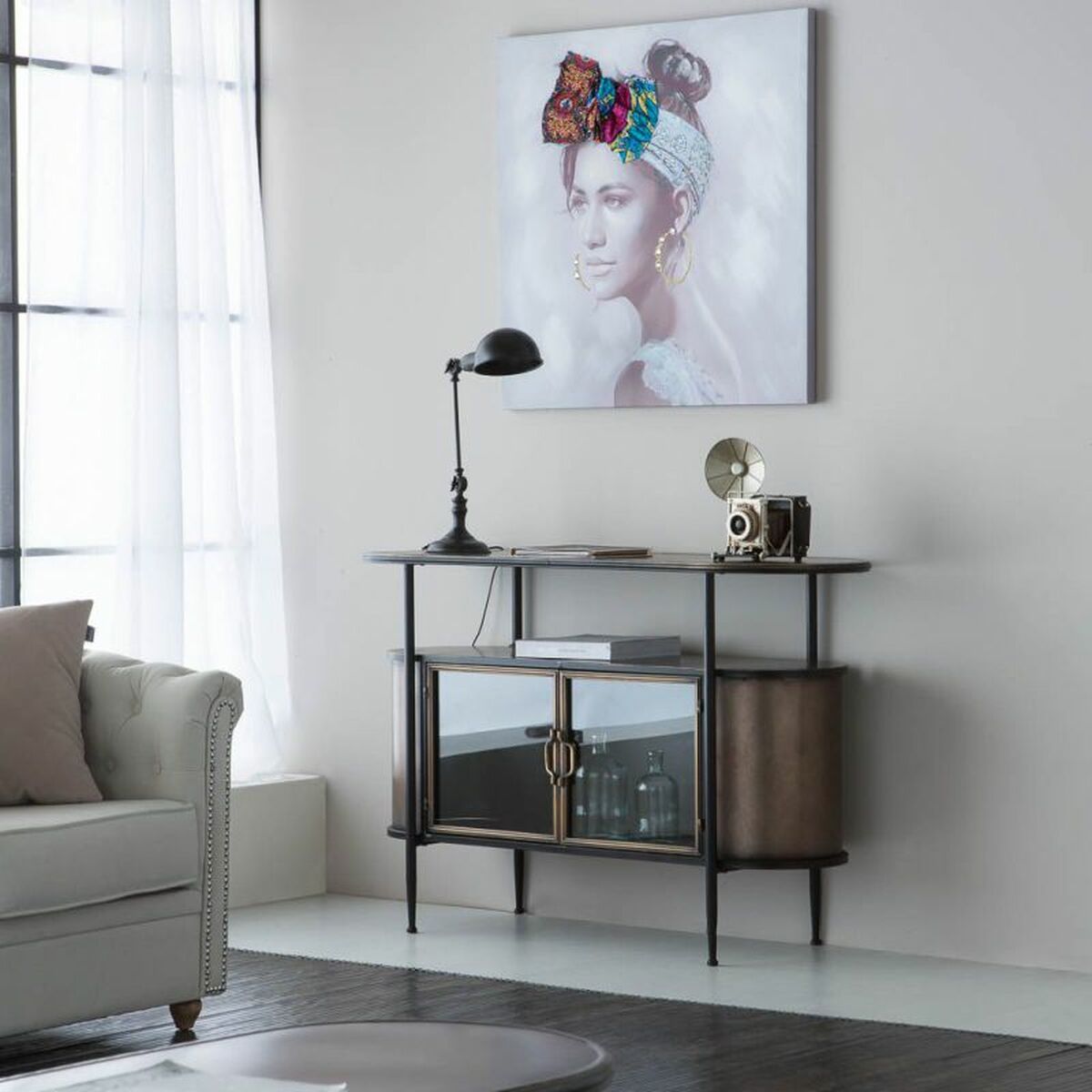 Tavla Alexandra House Living Kanvas Granträ 80 x 3 x 80 cm - 3