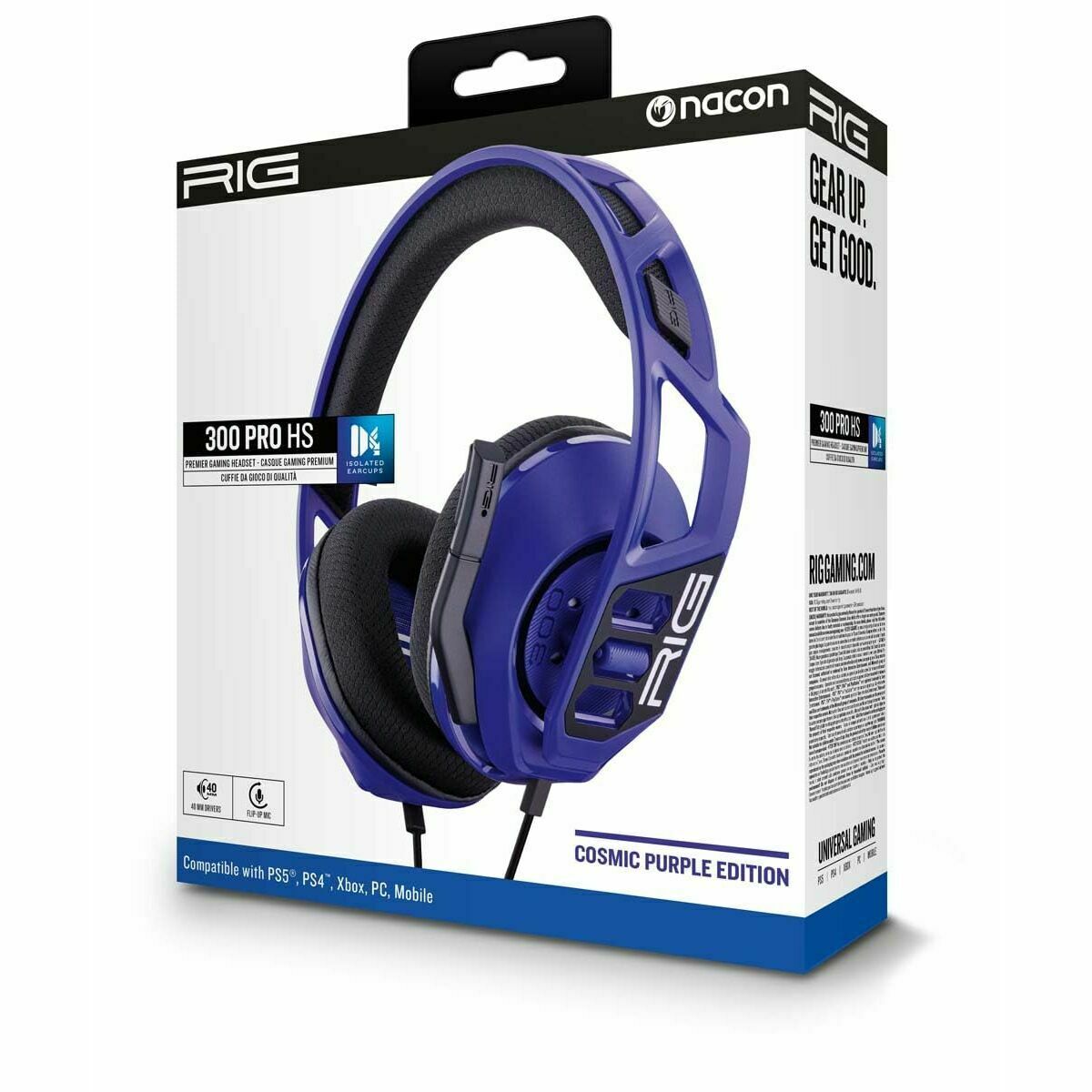 Spelhörlurar med mikrofon Rig Gaming RIG300PROHSCOSM Purpur Violett - 3