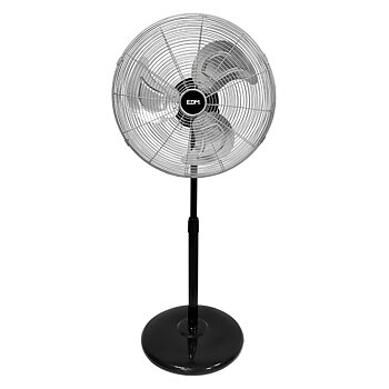 Stående Fläkt EDM 33528 Svart matt 80 W Ø 50 cm industriell