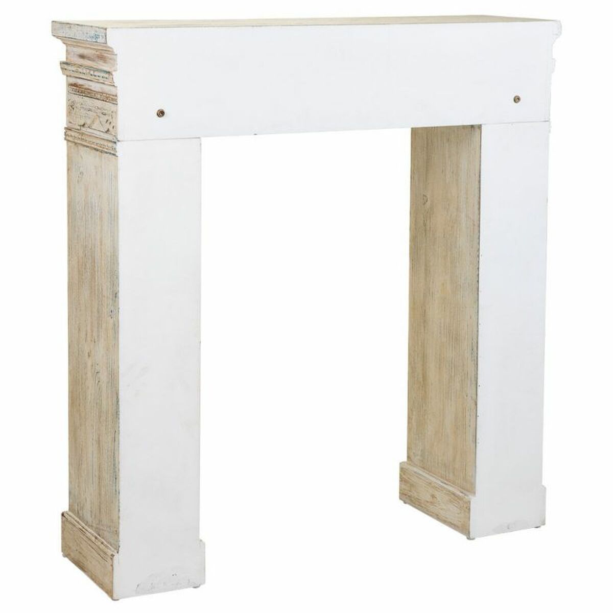 Öppen spis Alexandra House Living Vit Granträ Trä MDF 30 x 110 x 100 cm - 5