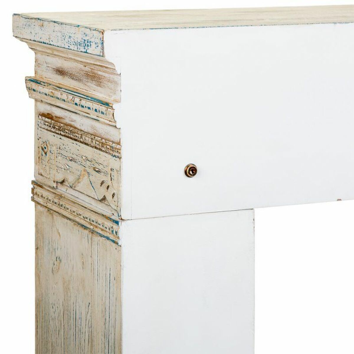 Öppen spis Alexandra House Living Vit Granträ Trä MDF 30 x 110 x 100 cm - 8