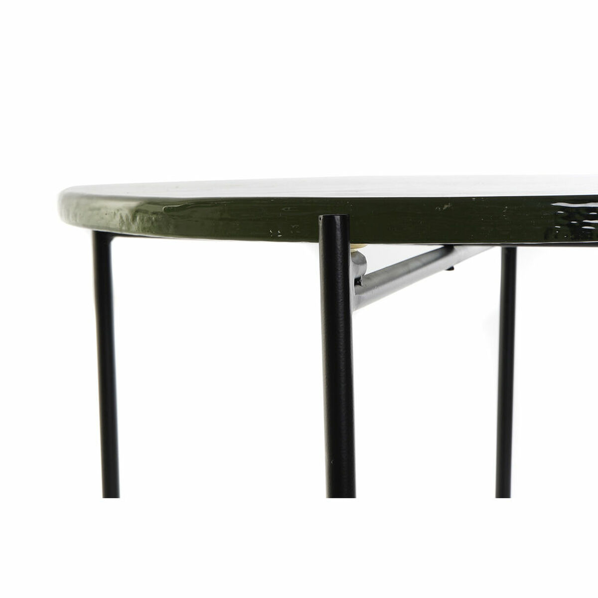 Sidobord DKD Home Decor Glas Svart Metall Modern (50 x 50 x 42 cm) - 10
