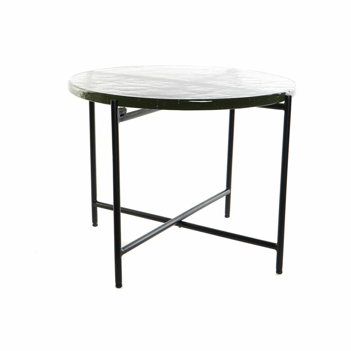 Sidobord DKD Home Decor Glas Svart Metall Modern (50 x 50 x 42 cm) - 9