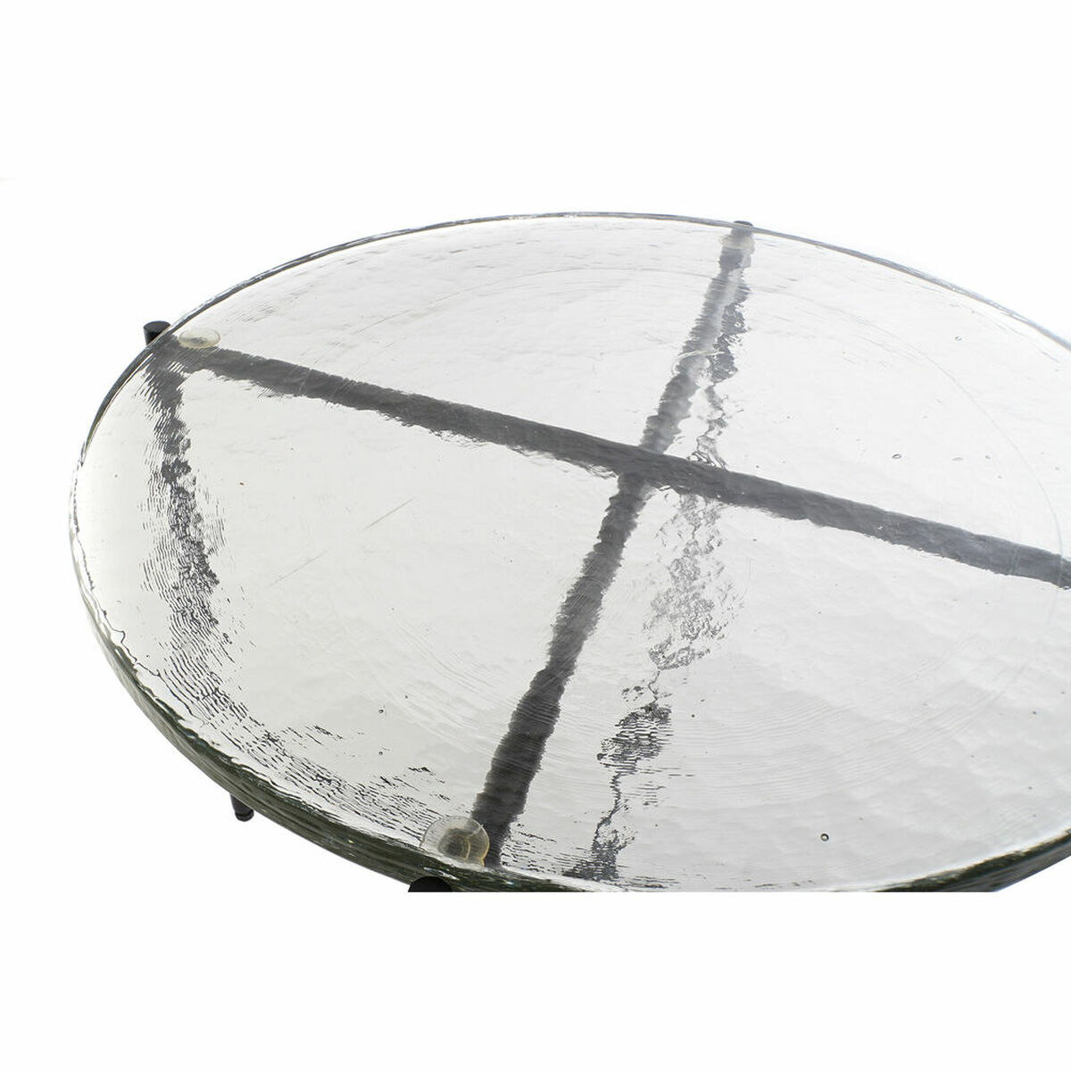 Sidobord DKD Home Decor Glas Svart Metall Modern (50 x 50 x 42 cm) - 6