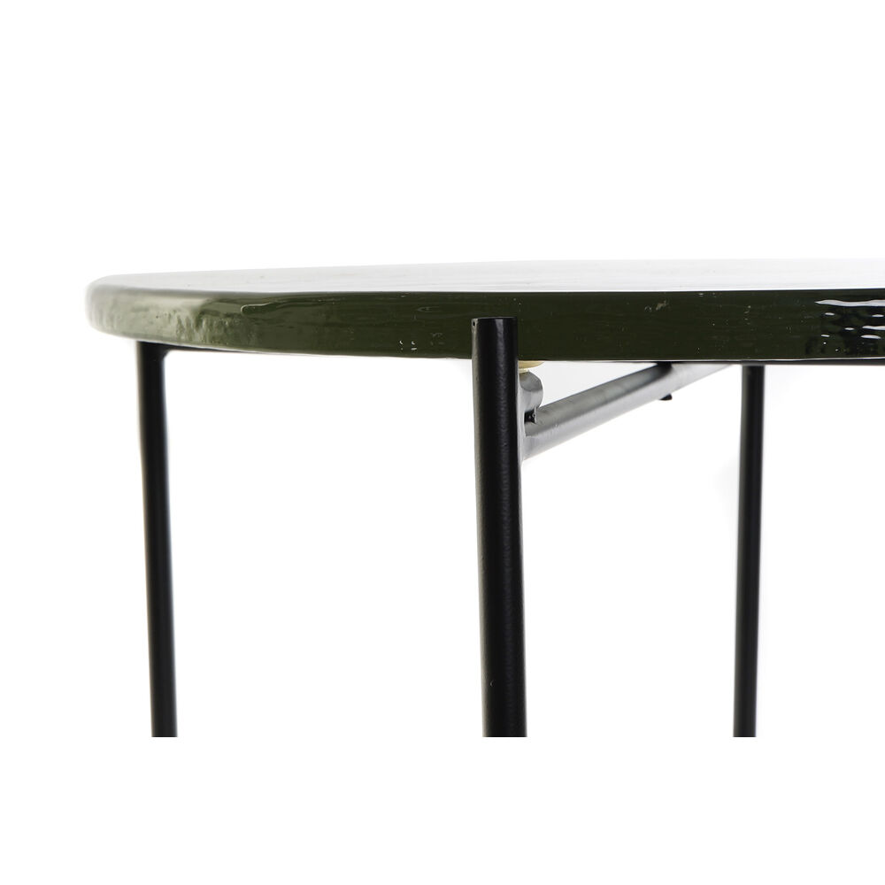 Sidobord DKD Home Decor Glas Svart Metall Modern (50 x 50 x 42 cm) - 4