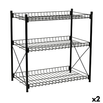 Bokhylla Confortime Metall 52 x 34 x 55 cm (2 antal)