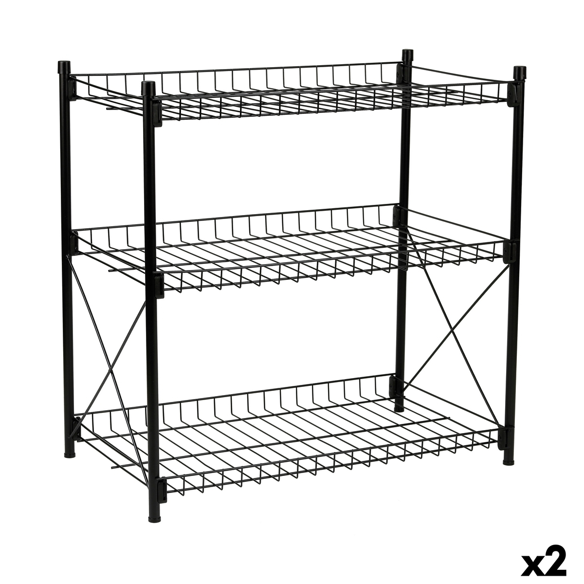 Bokhylla Confortime Metall 52 x 34 x 55 cm (2 antal) - 5