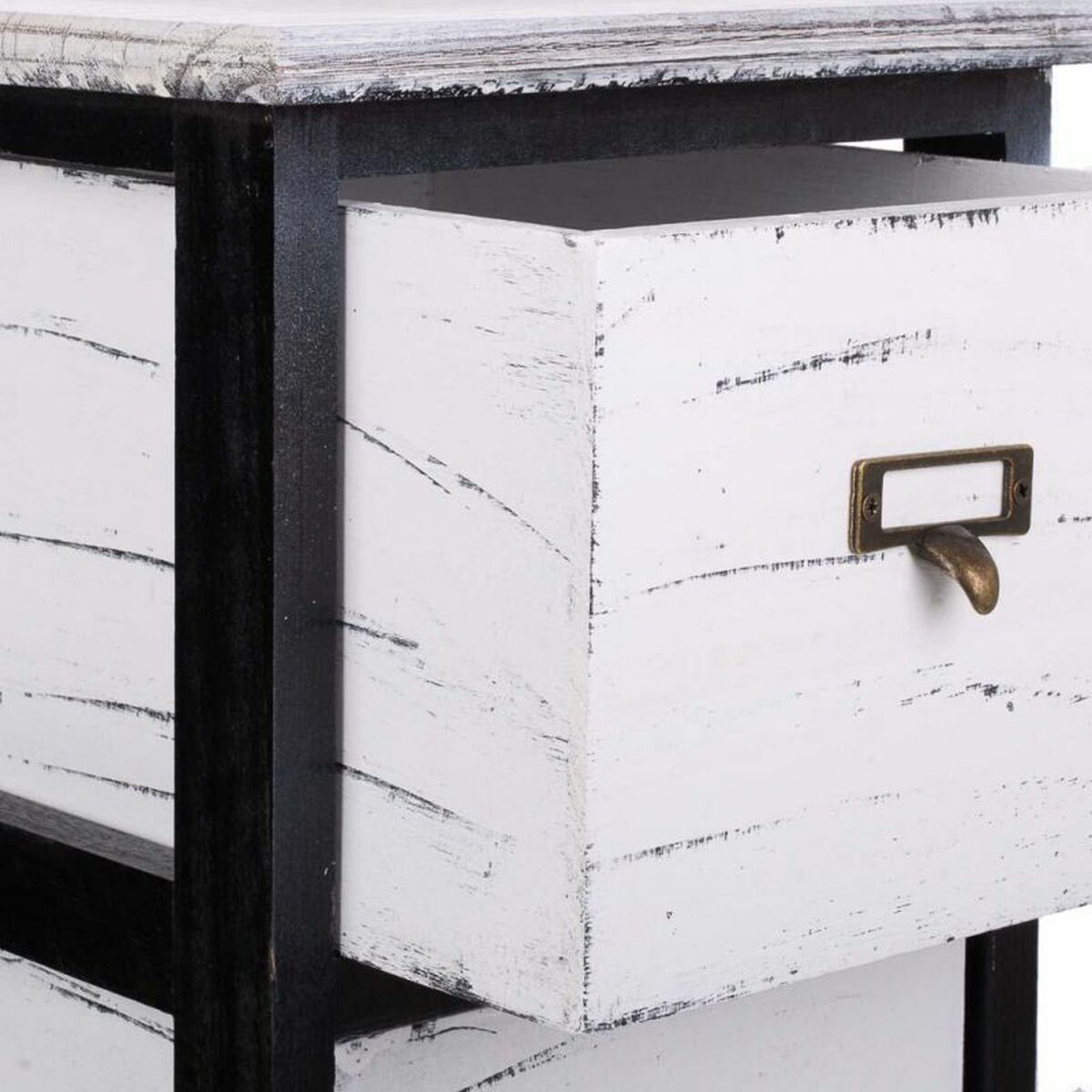 Byrå Alexandra House Living Vit Svart Paulowniaträ 32 x 63 x 26 cm - 5