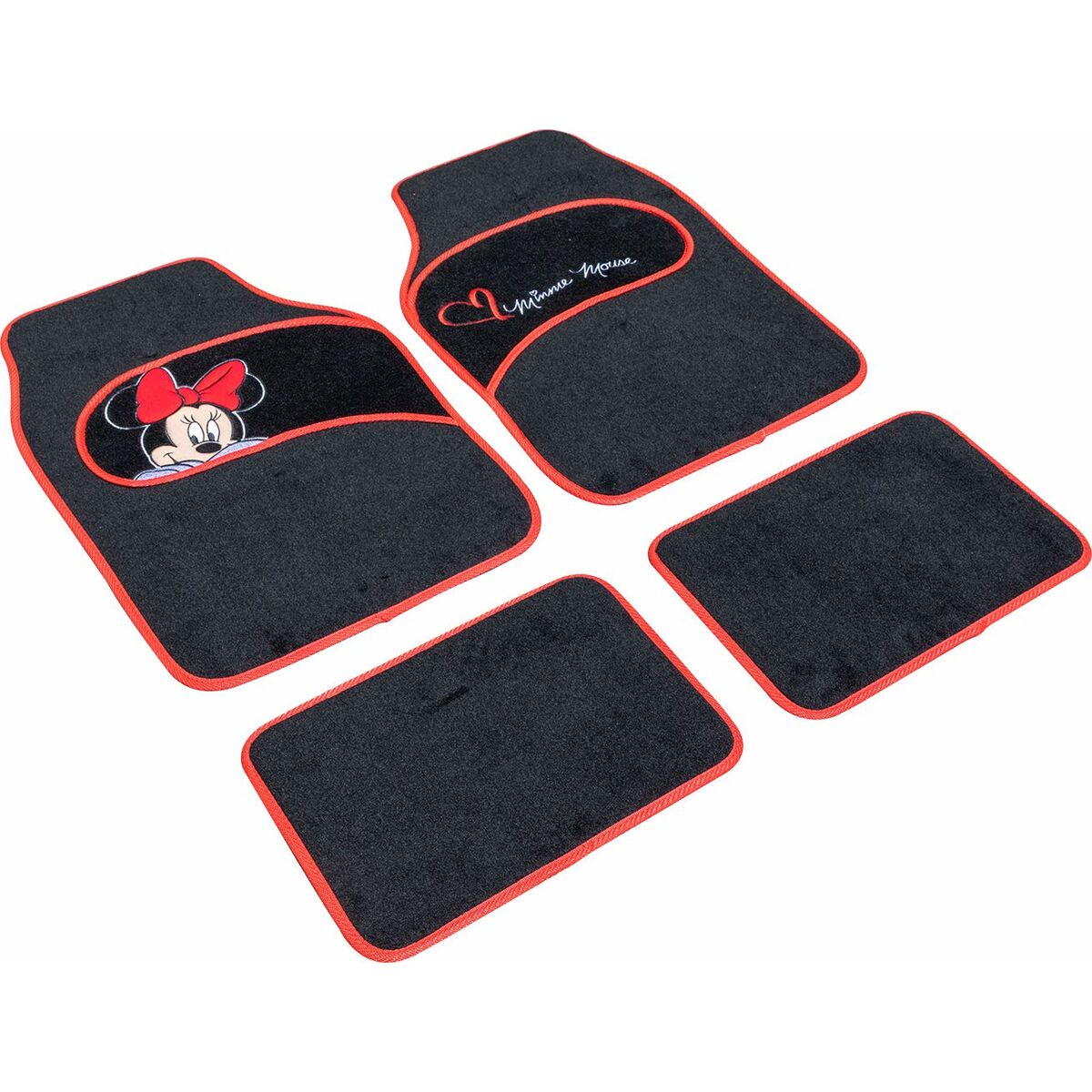 Set med bilgolvmattor Minnie Mouse CZ10339 Svart/Röd - 6
