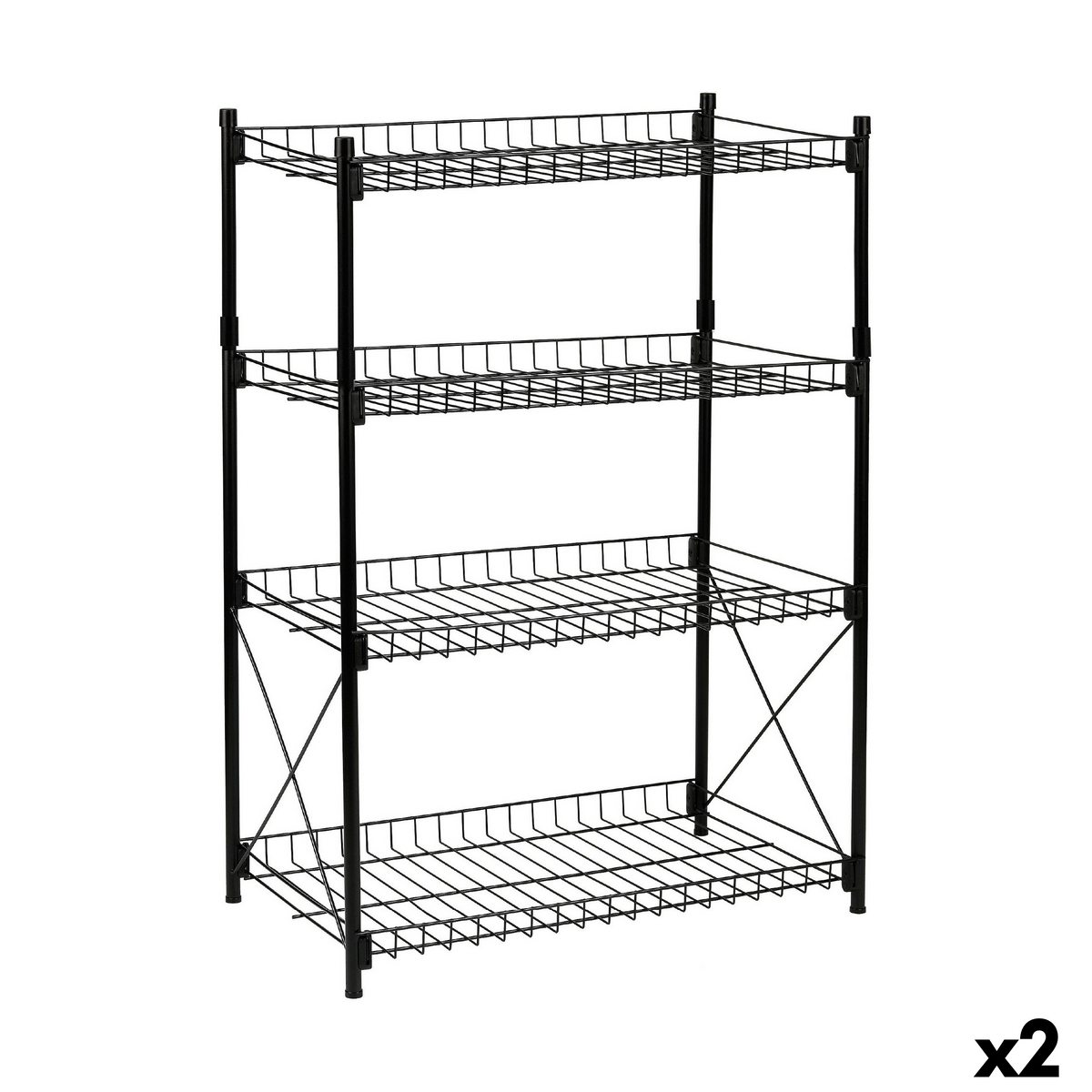 Bokhylla Confortime Metall 52 x 34 x 86 cm (2 antal) - 3