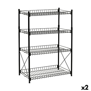 Bokhylla Confortime Metall 52 x 34 x 86 cm (2 antal)