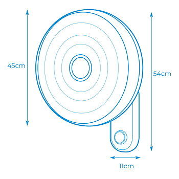 Väggfläkt EDM 33526 Vit 50 W 55 W Ø 45 cm