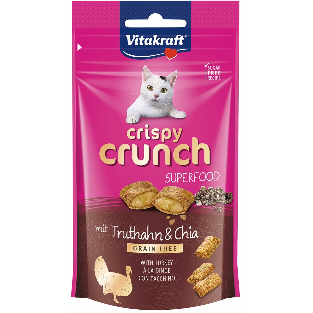 Snack for Cats Vitakraft CRISPY CRUNCH Kalkon 60 g