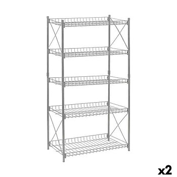 Bokhylla Confortime Metall 52 x 34 x 110 cm (2 antal)