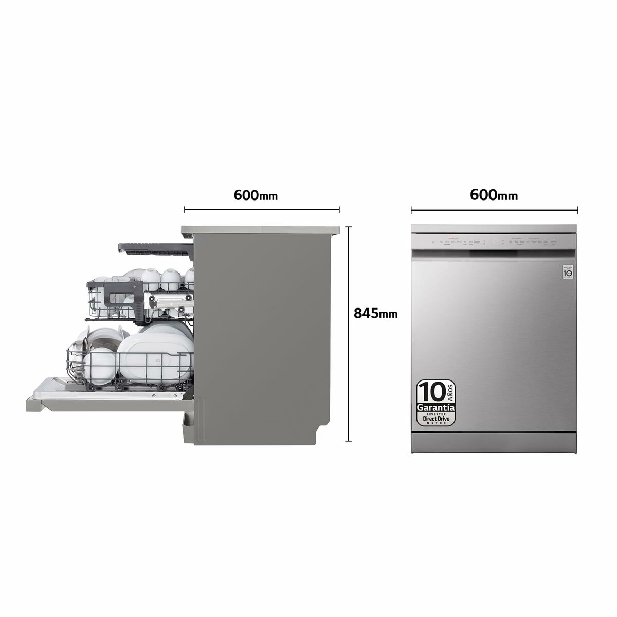 Diskmaskin LG DF243FVS Stål 60 cm - 3