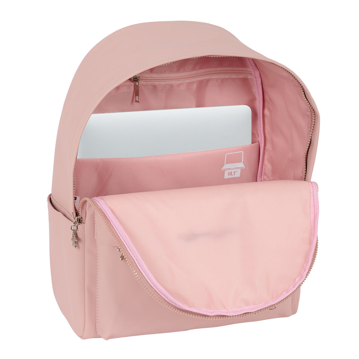 Laptopryggsäck Minnie Mouse Teen Misty Rosa 31 x 40 x 16 cm - 4
