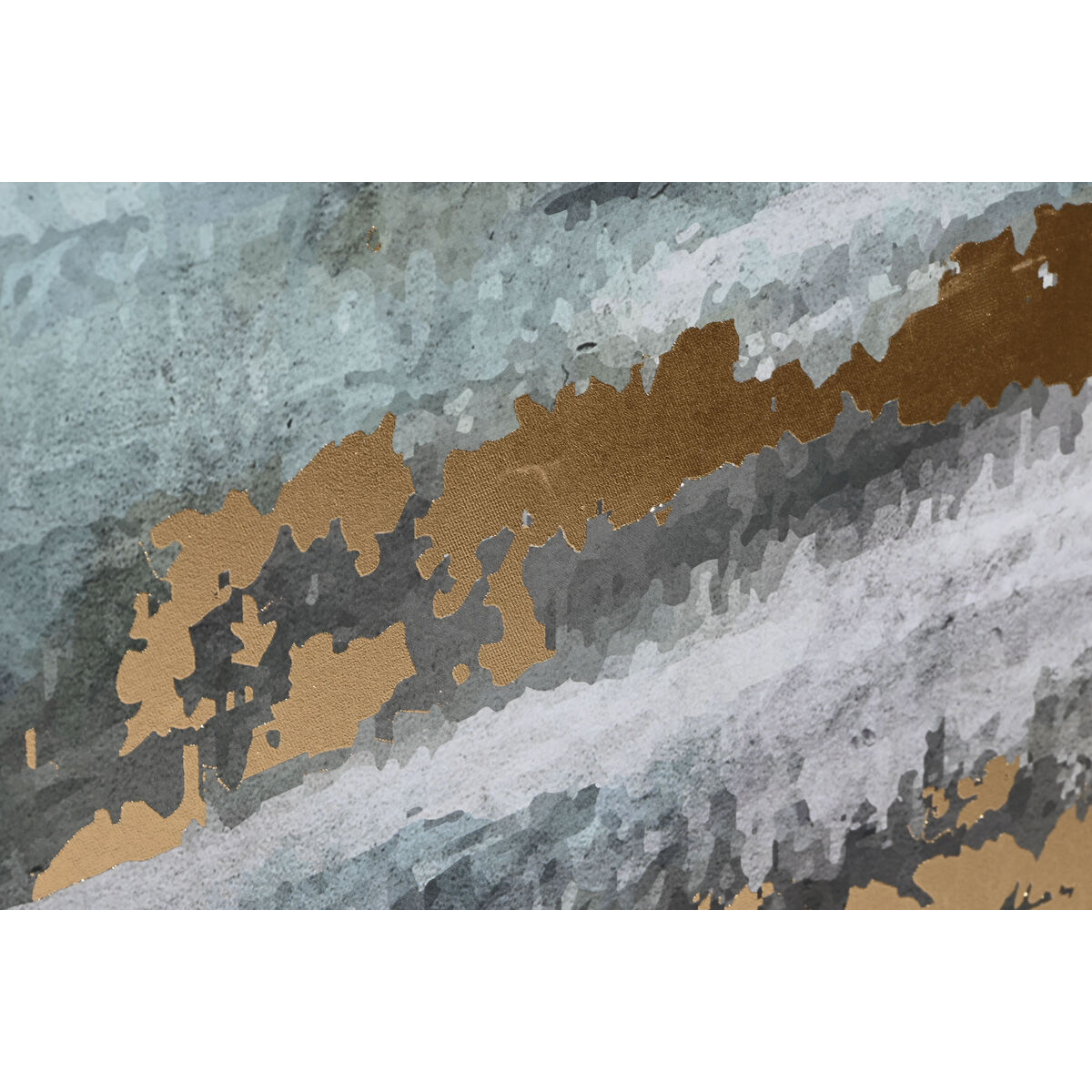 Kanvas Home ESPRIT Grön Grå Gyllene Abstrakt 103 x 4,5 x 143 cm (2 antal) - 3