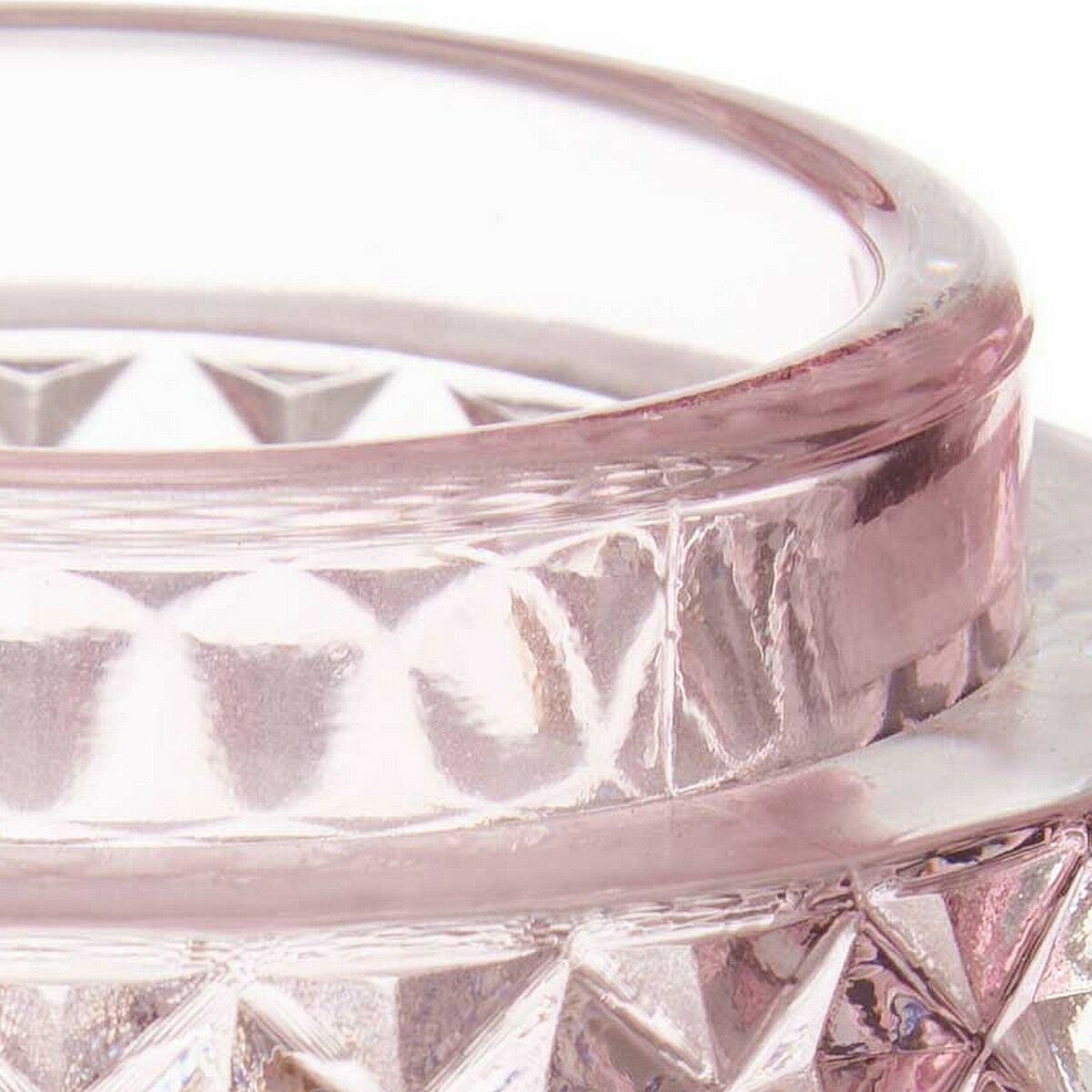 Ljusstakar Gift Decor Rosa Glas 9 x 8,8 x 9 cm - 2