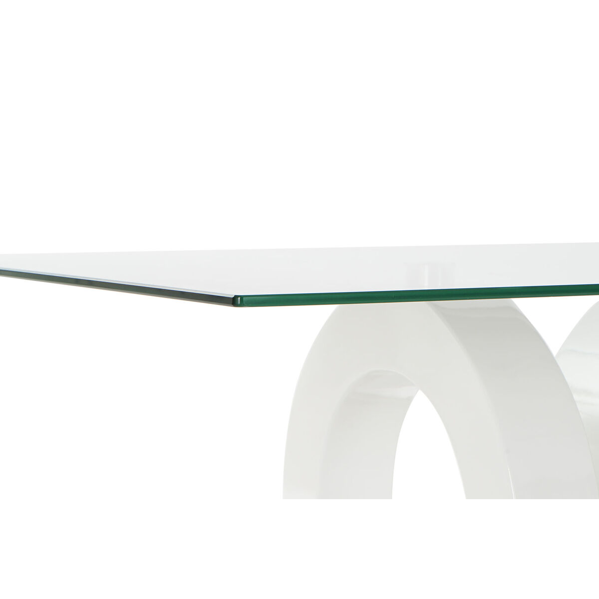 Soffbord DKD Home Decor Vit Transparent Trä Glas Trä MDF 110 x 60 x 45 cm - 8