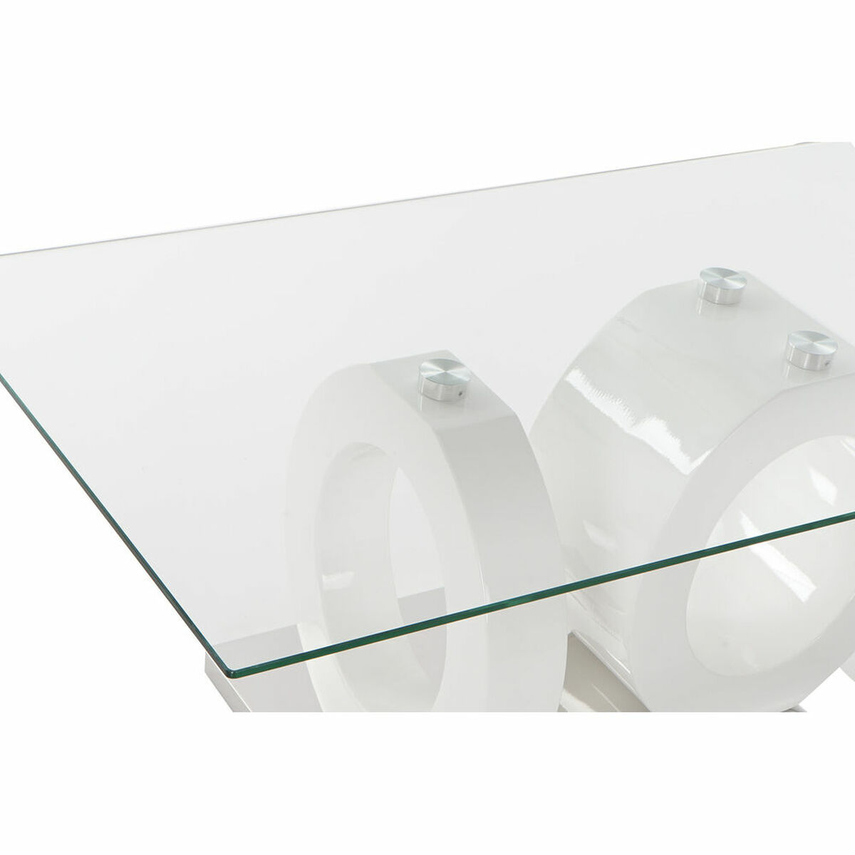 Soffbord DKD Home Decor Vit Transparent Trä Glas Trä MDF 110 x 60 x 45 cm - 15