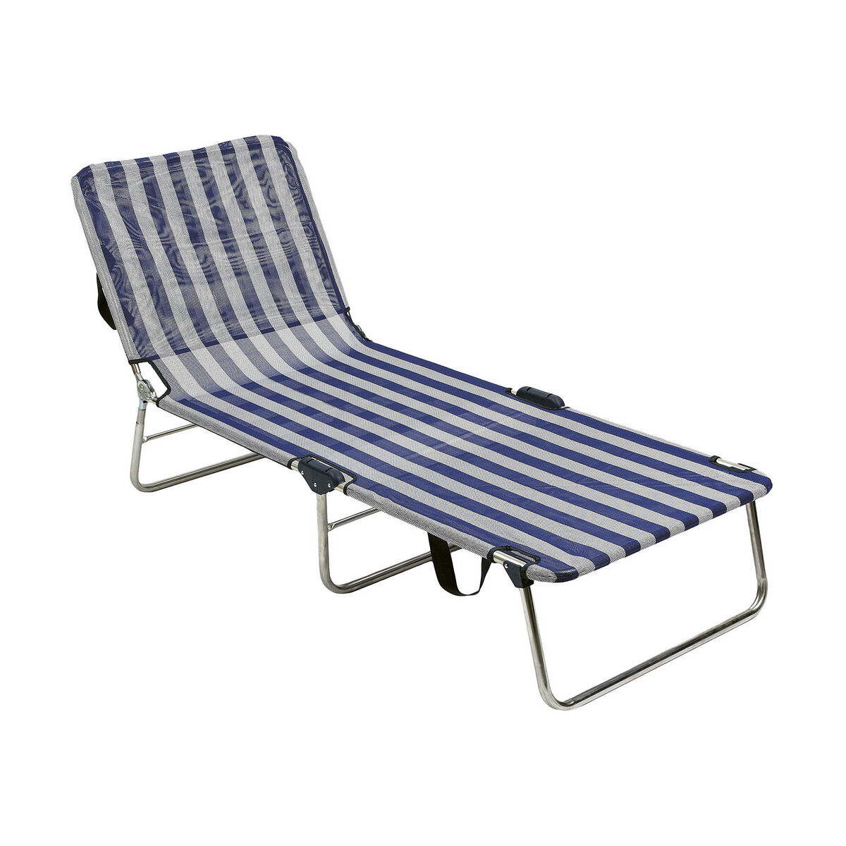 Strandsolstol Alco Multipla positioner Vit Marinblå
