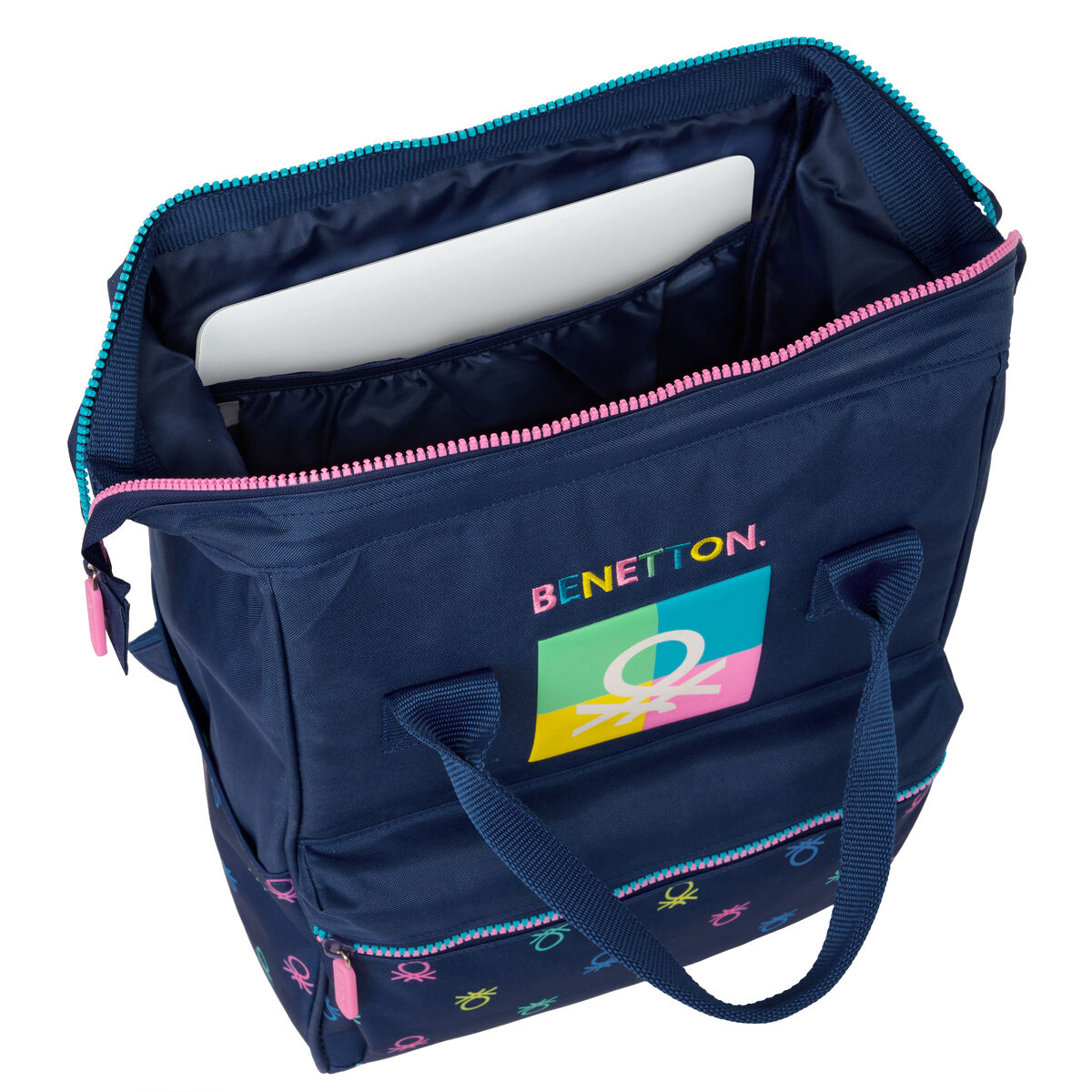 Laptopryggsäck Benetton Cool Marinblå 27 x 40 x 19 cm - 2