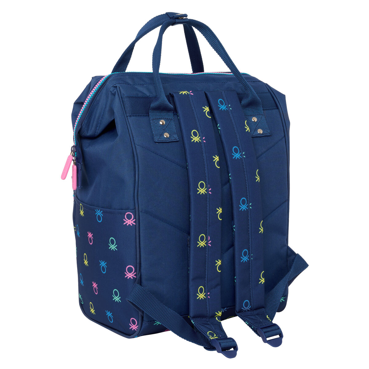Laptopryggsäck Benetton Cool Marinblå 27 x 40 x 19 cm - 4
