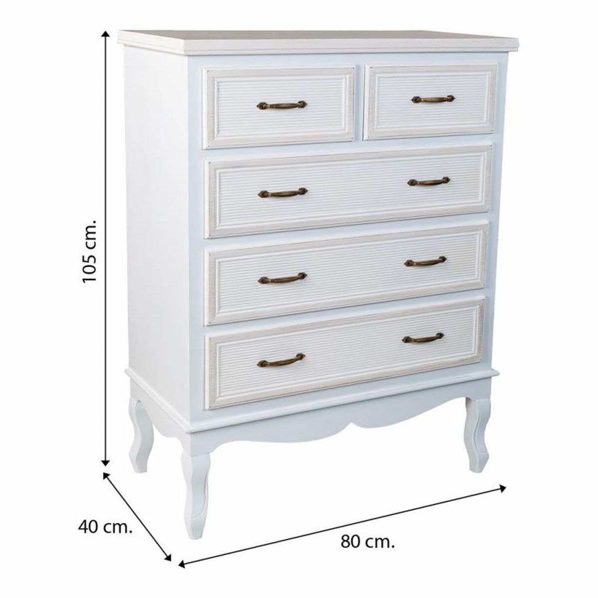 Kommod Alexandra House Living Trä MDF 40 x 105 x 80 cm - 8