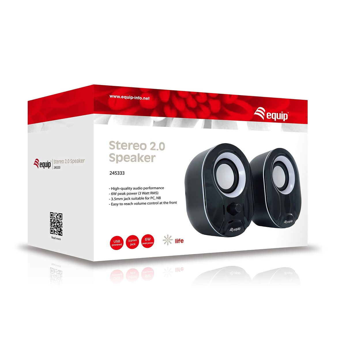 PC-högtalare Equip 245333 Svart Svart/Vit 3 W - 3