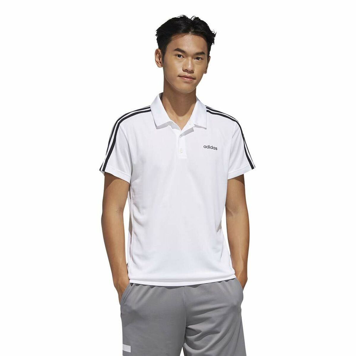 T-shirt med kortärm Herr Adidas M D2m Cla 3s Po (56) - 4