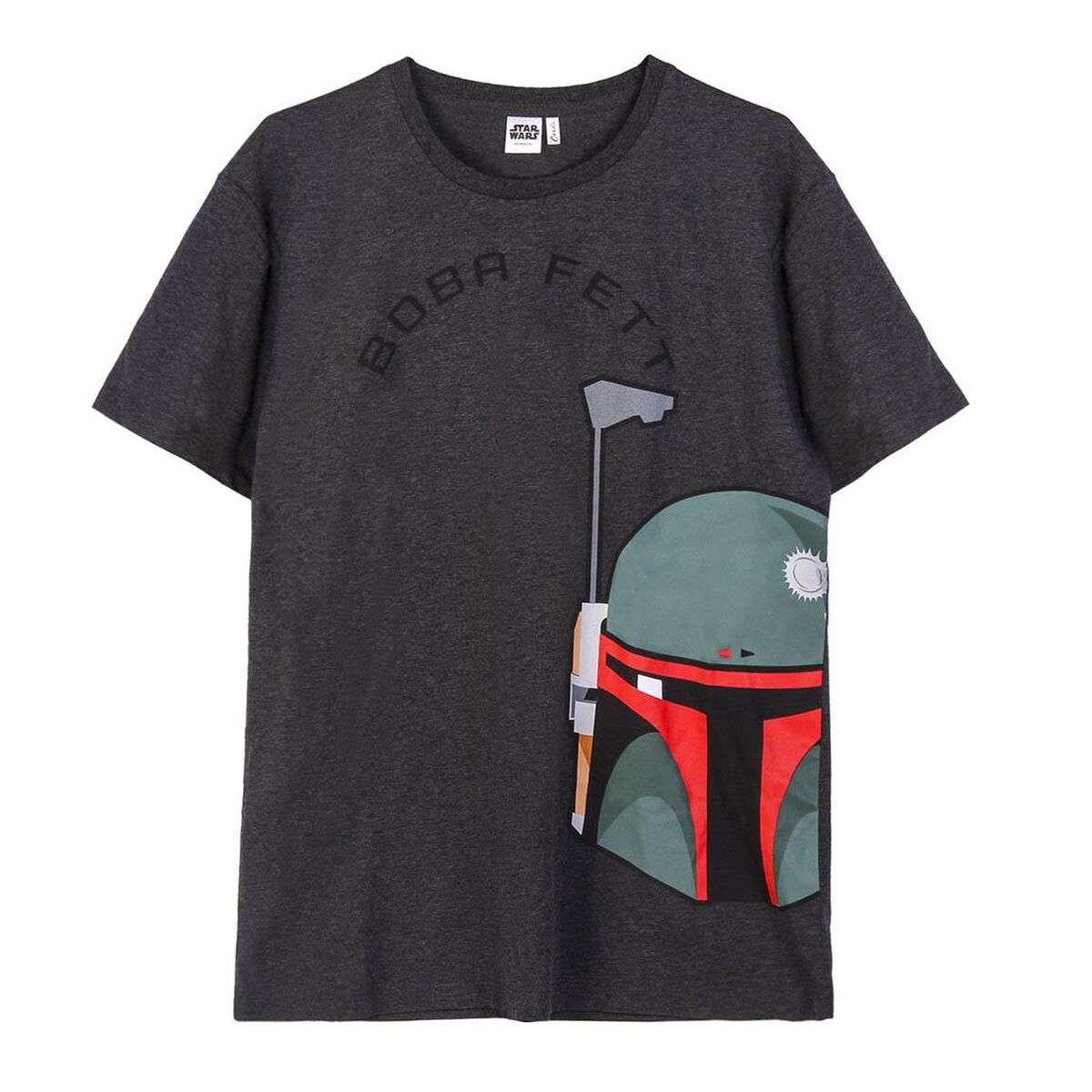T-shirt med kortärm Herr Boba Fett Grå Mörkgrå Vuxna - 5