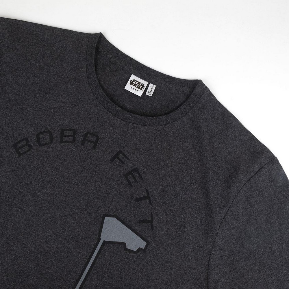 T-shirt med kortärm Herr Boba Fett Grå Mörkgrå Vuxna - 4