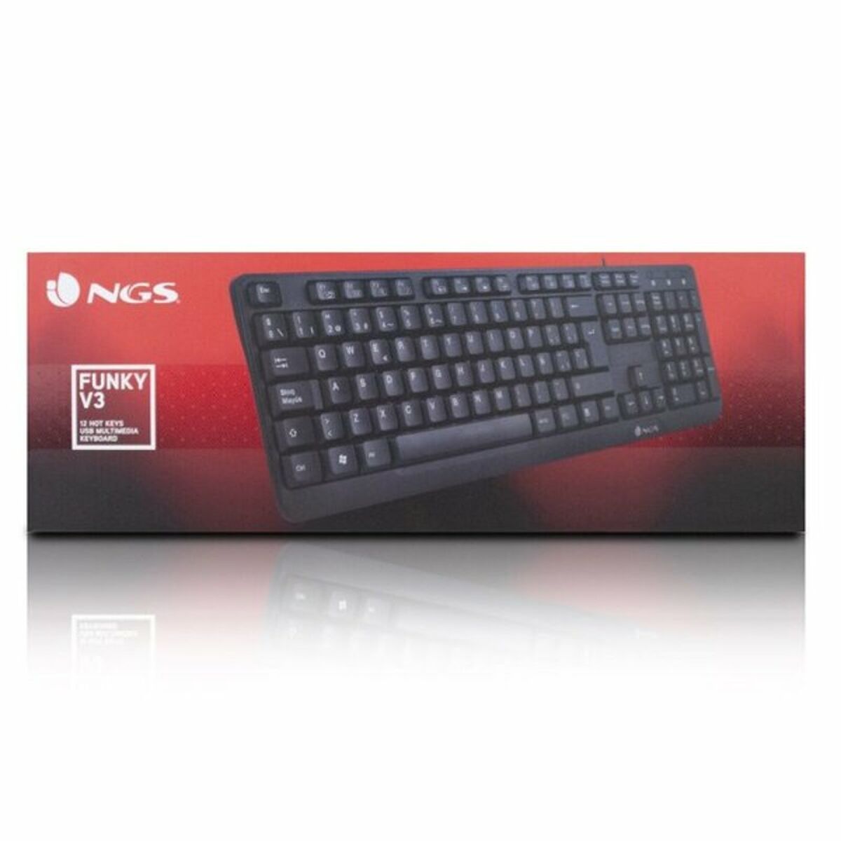 Tangentbord NGS NGS-KEYBOARD-0344 Svart Qwerty Spanska - 3