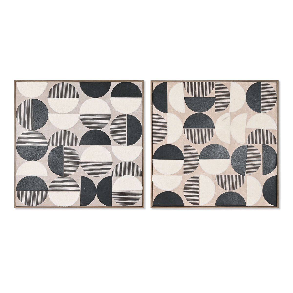 Kanvas Home ESPRIT Läder Furu Kanvas 80 x 2,4 x 80 cm
