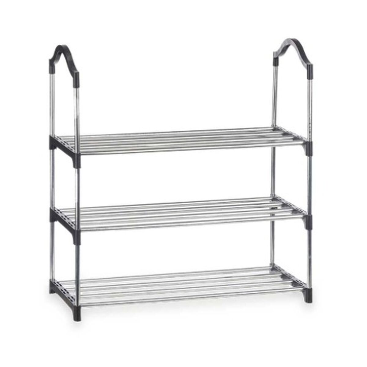 Skoställ Kipit 1064 Silvrig 58 x 26 x 58 cm 3 Hyllor - 2