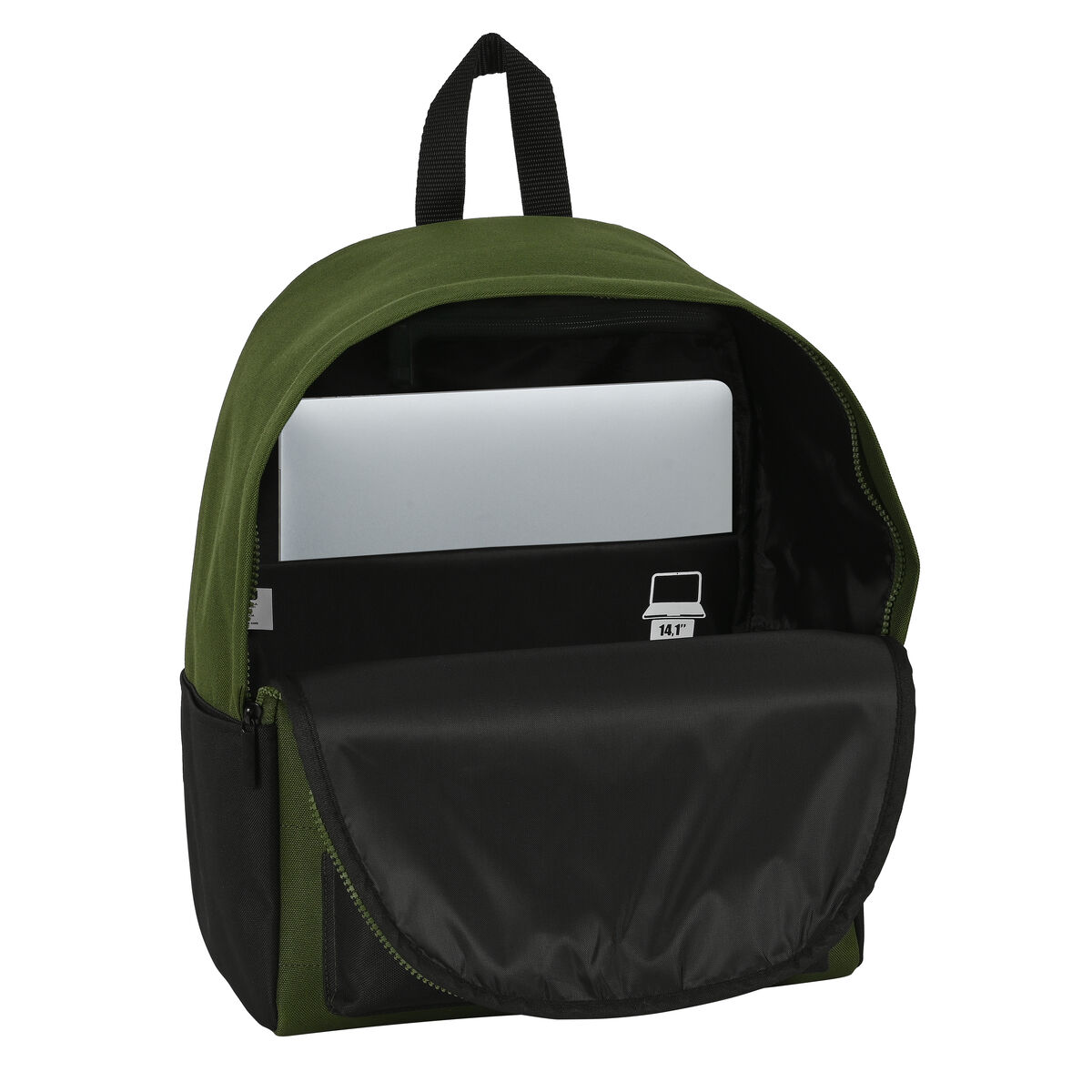Laptopryggsäck Safta Dark Forest Svart Grön 31 x 40 x 16 cm - 2
