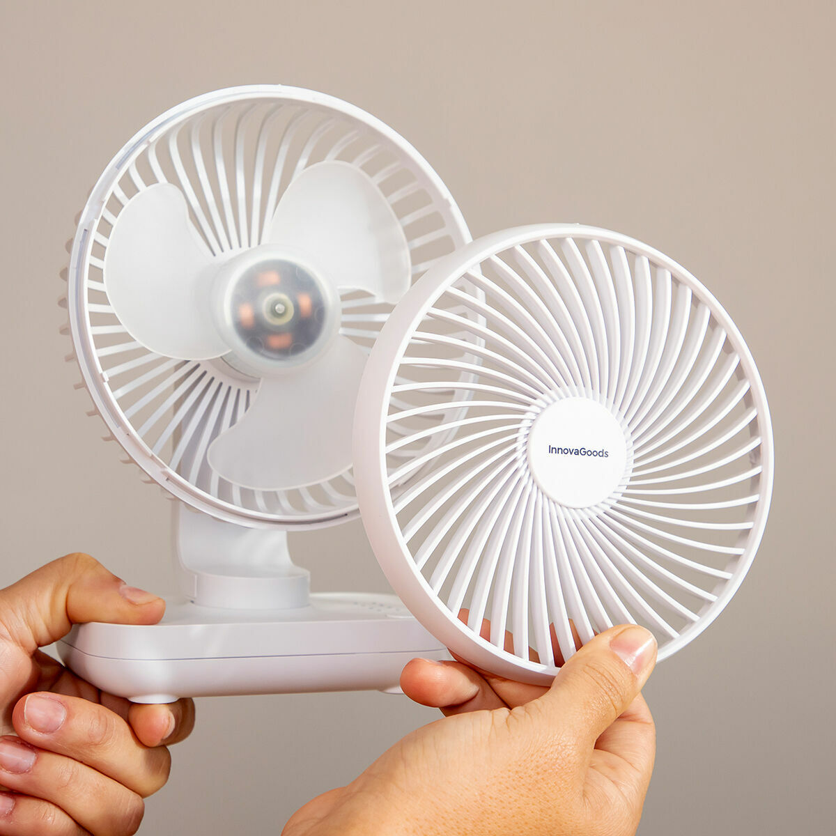 Laddningsbar Skrivbordsfläkt Fanrec InnovaGoods Ø5,4'' 3600 mAh / 13,3 W - 17
