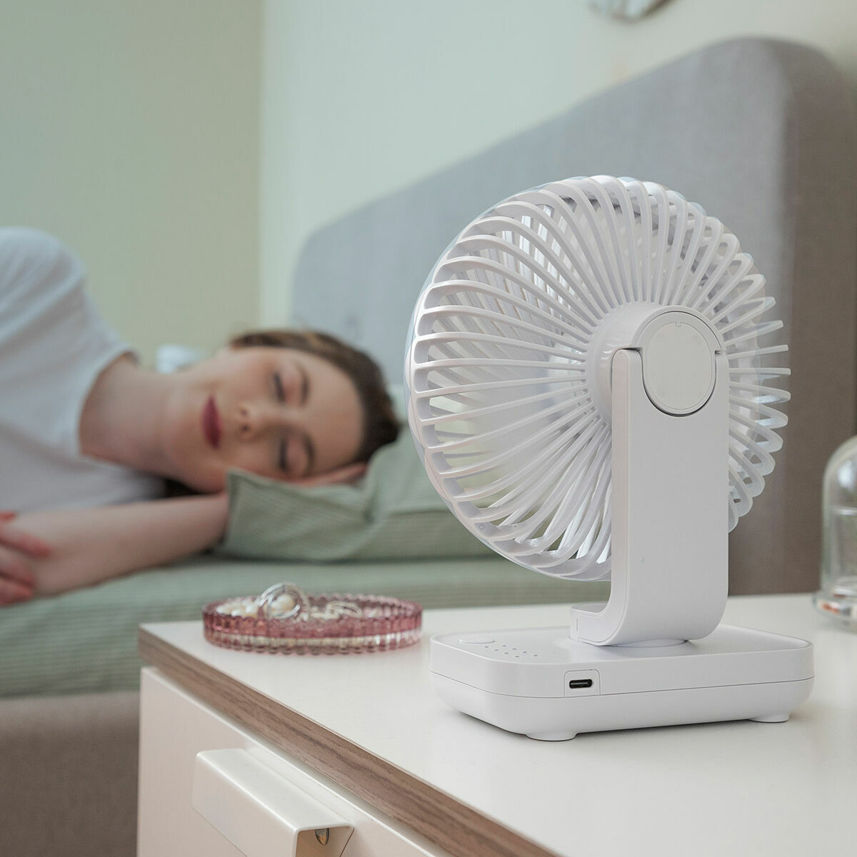 Laddningsbar Skrivbordsfläkt Fanrec InnovaGoods Ø5,4'' 3600 mAh / 13,3 W - 9