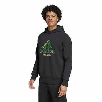 Tröja med huva Herr Adidas Jamaica Seasonal Doubleknit Svart